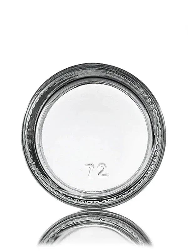 1 oz Clear Glass Straight Sided Round Jar With Smooth White Lid - (160 - 16,000 Count)