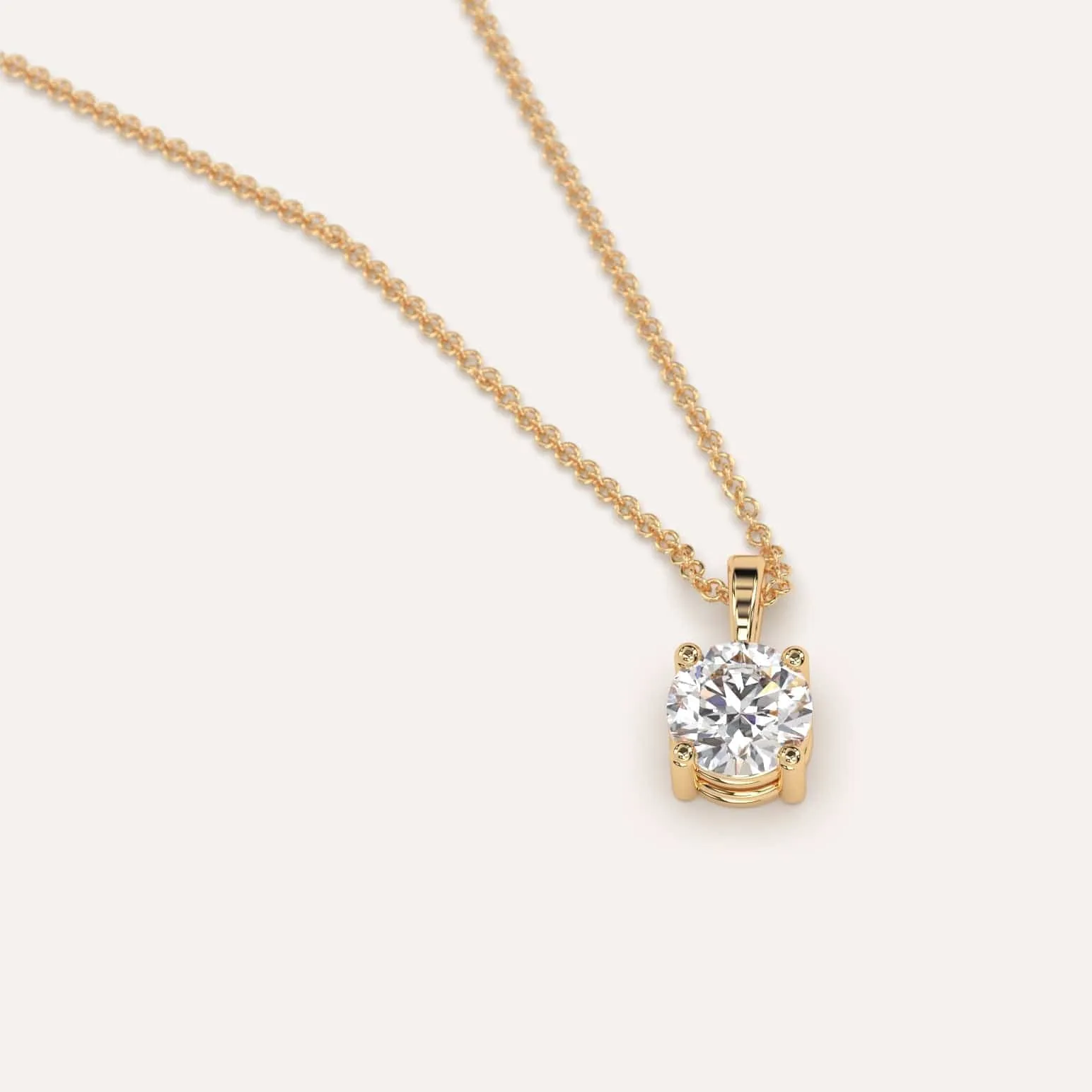 1/2 carat Round Diamond Pendant Necklace
