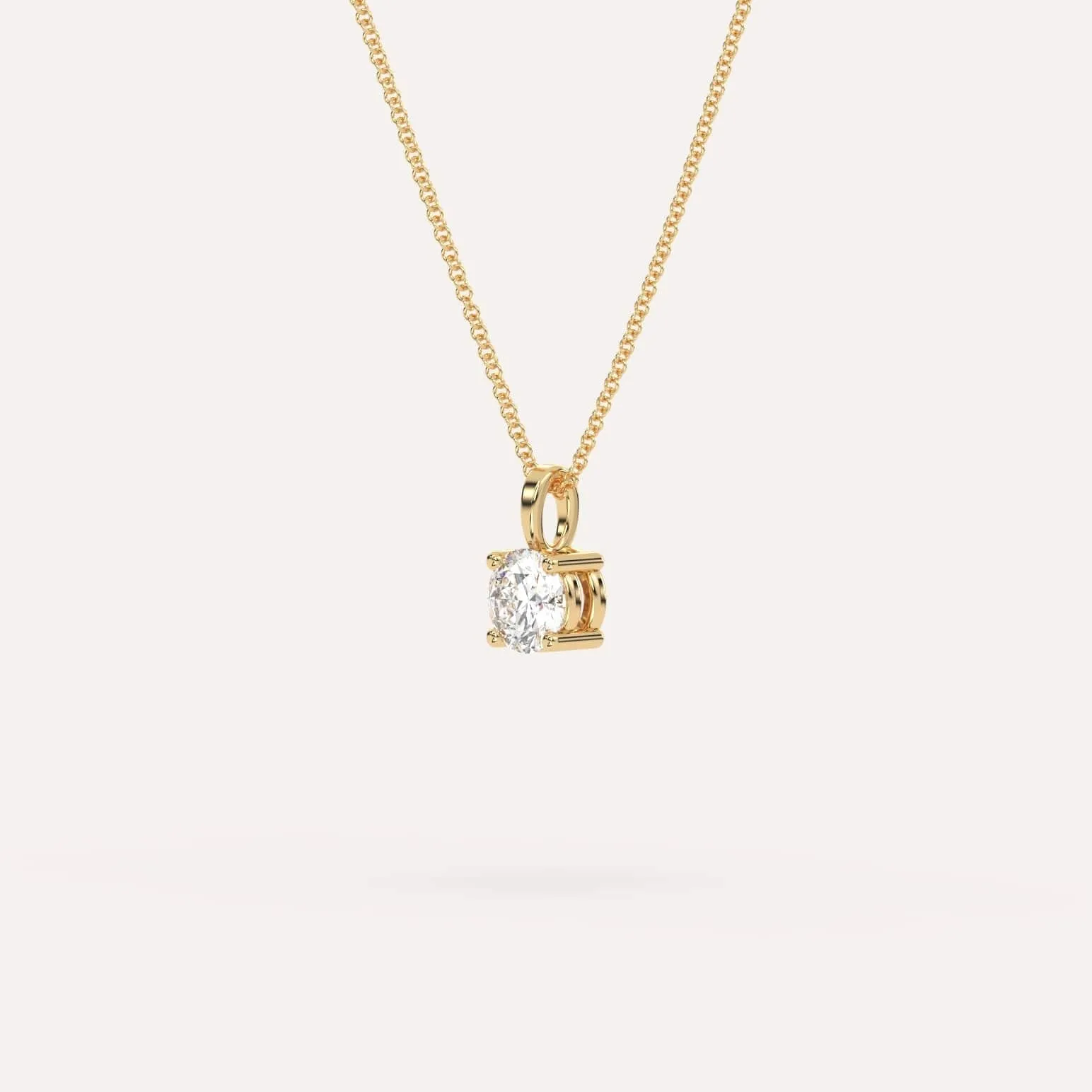 1/2 carat Round Diamond Pendant Necklace
