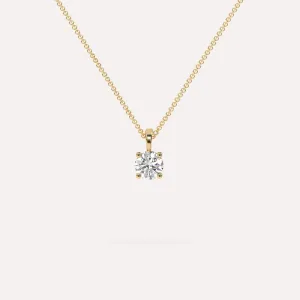 1/2 carat Round Diamond Pendant Necklace