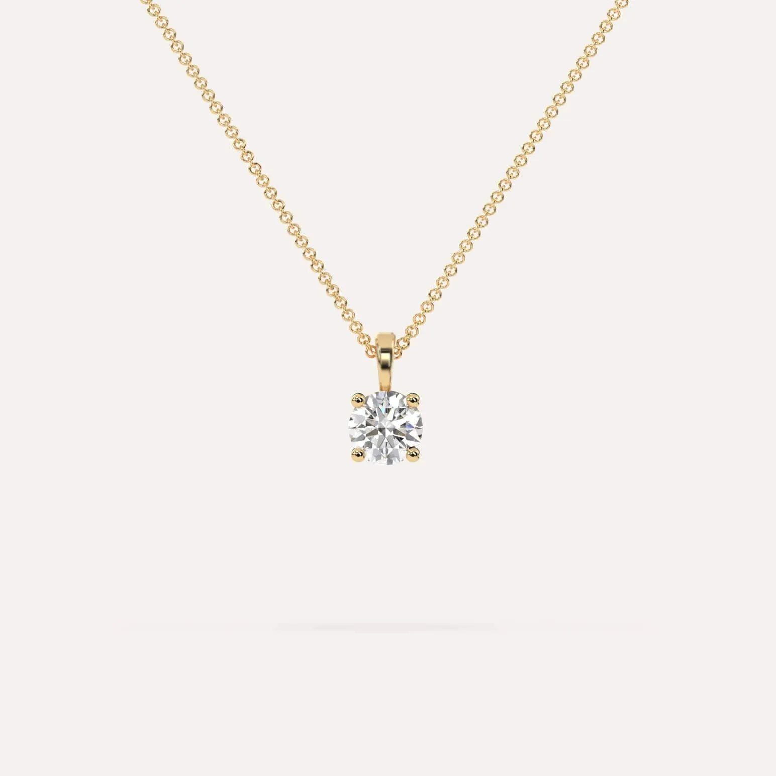 1/2 carat Round Diamond Pendant Necklace