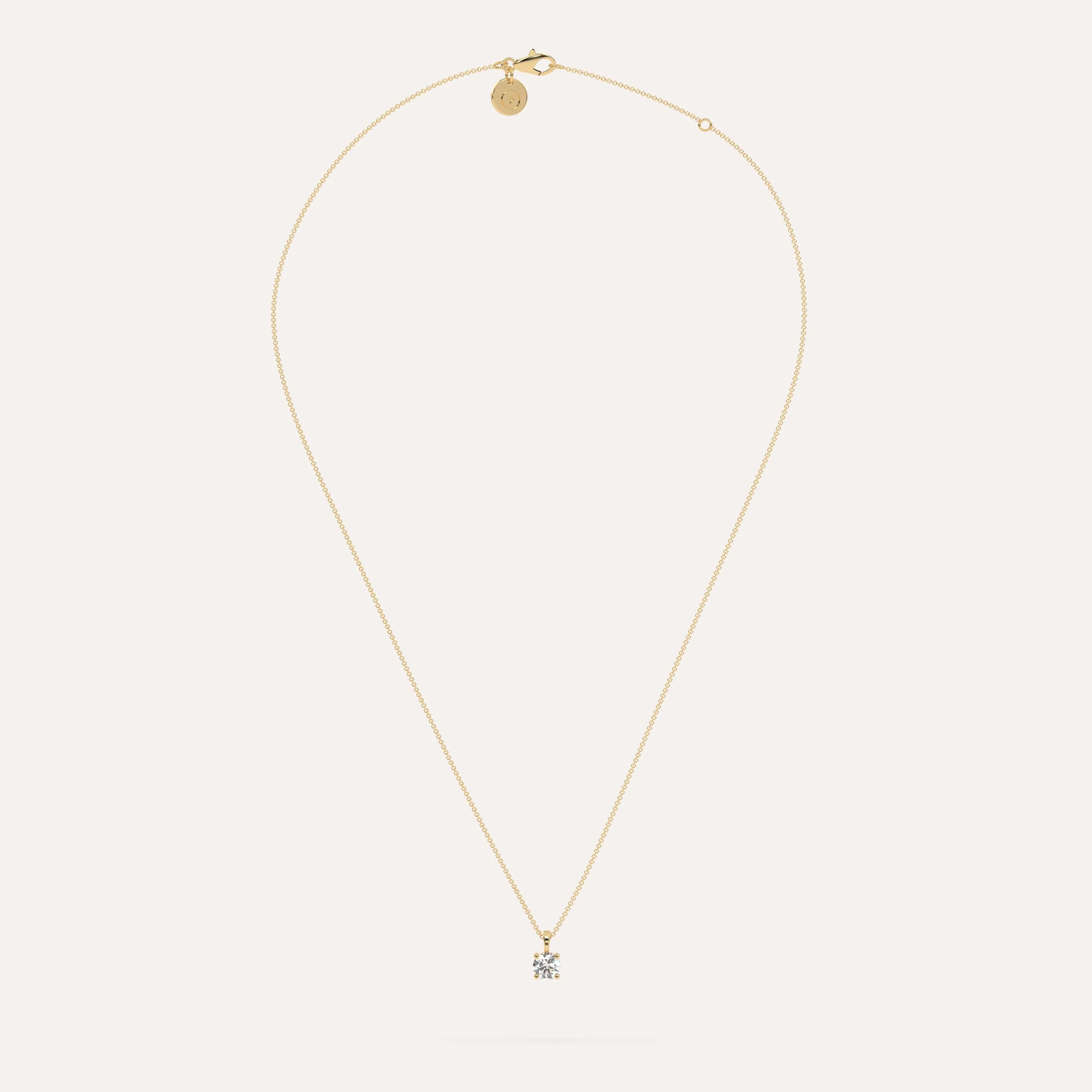 1/2 carat Round Diamond Pendant Necklace