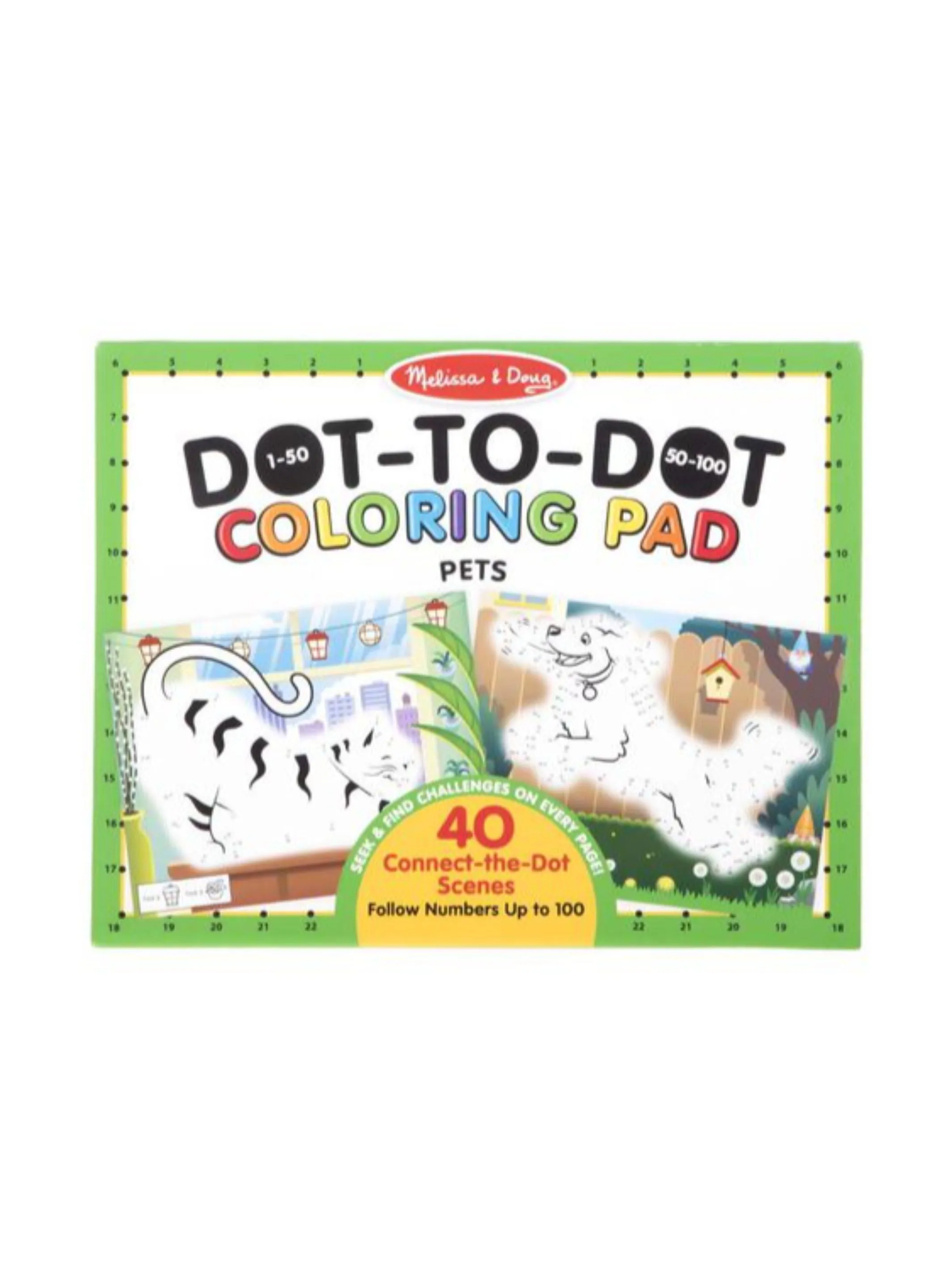 123 Dot-to-Dot Coloring Pad - Pets