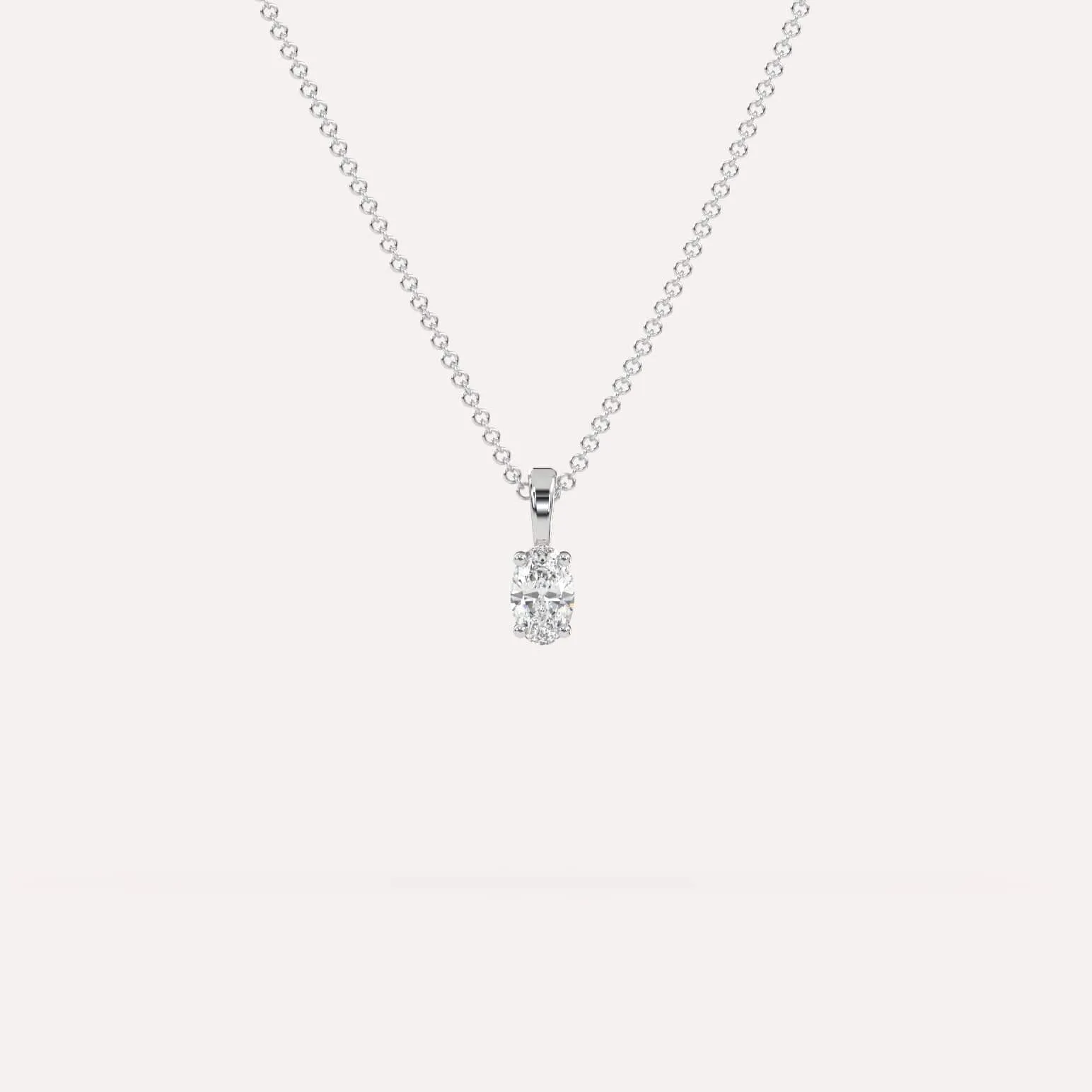 1/4 carat Oval Diamond Pendant Necklace