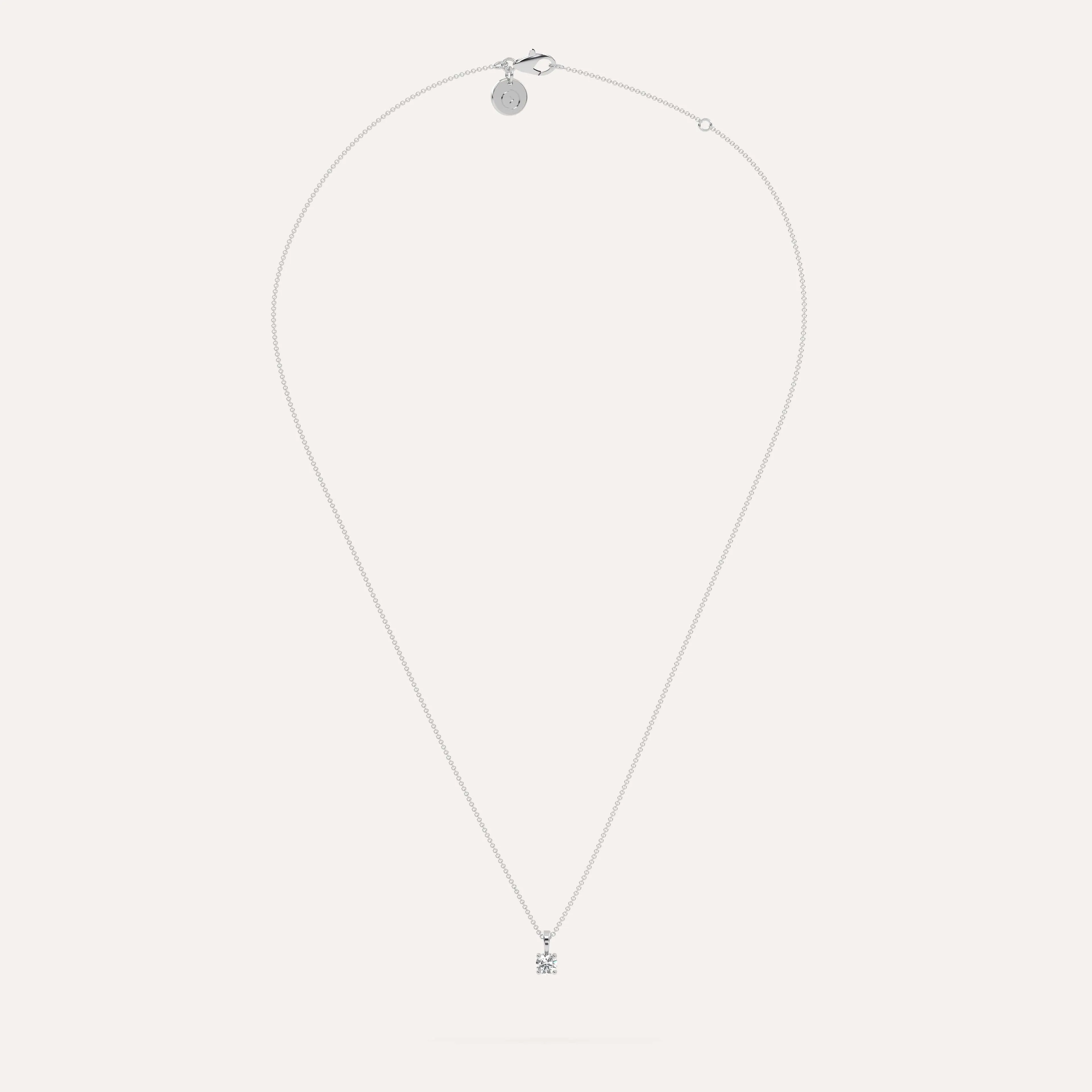 1/4 carat Round Diamond Pendant Necklace