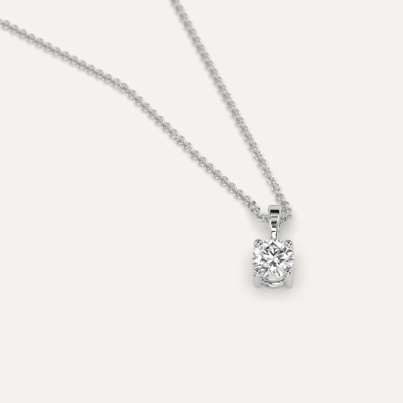 1/4 carat Round Diamond Pendant Necklace