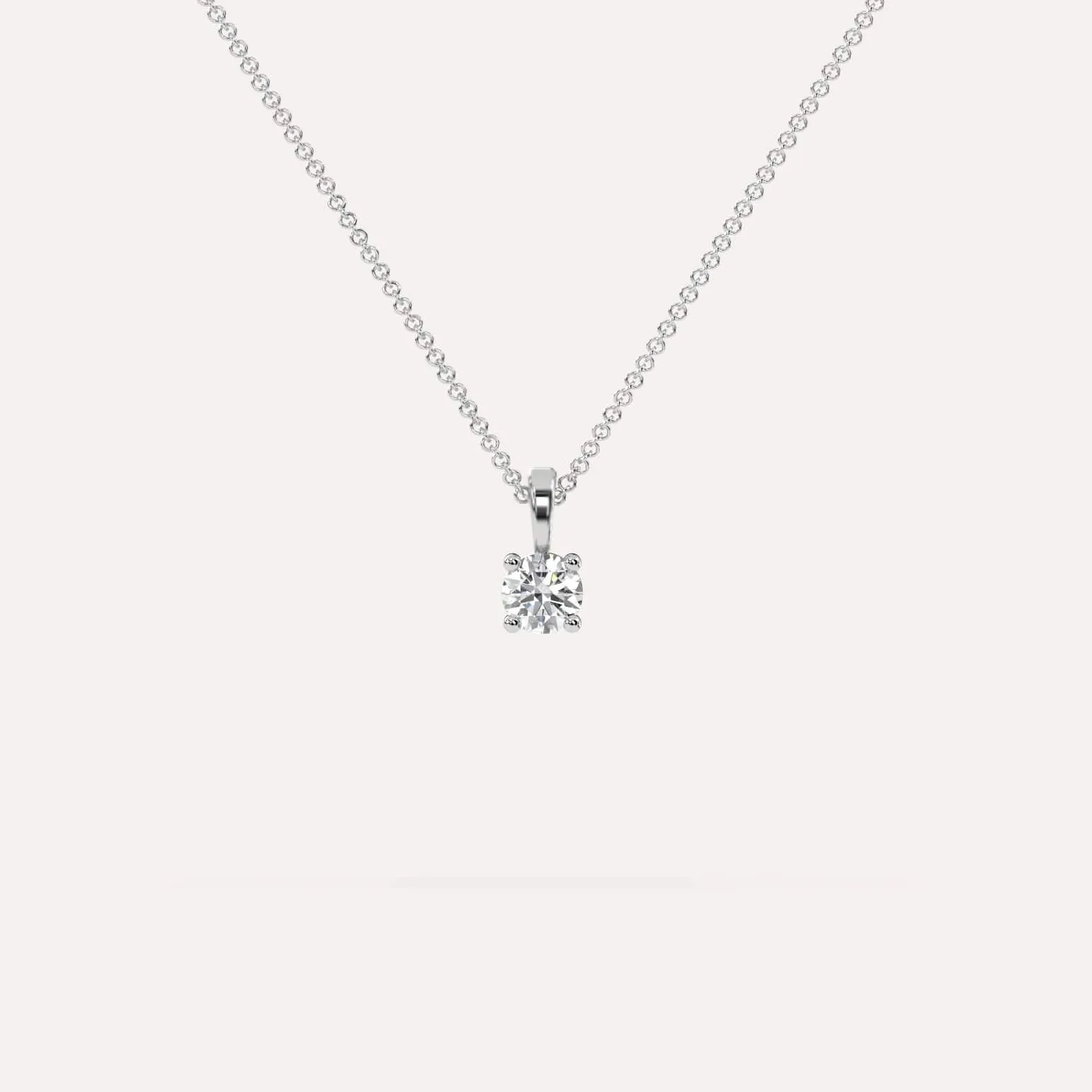 1/4 carat Round Diamond Pendant Necklace