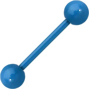14 Gauge 5/8 Blue Acrylic Over Steel Tongue Ring