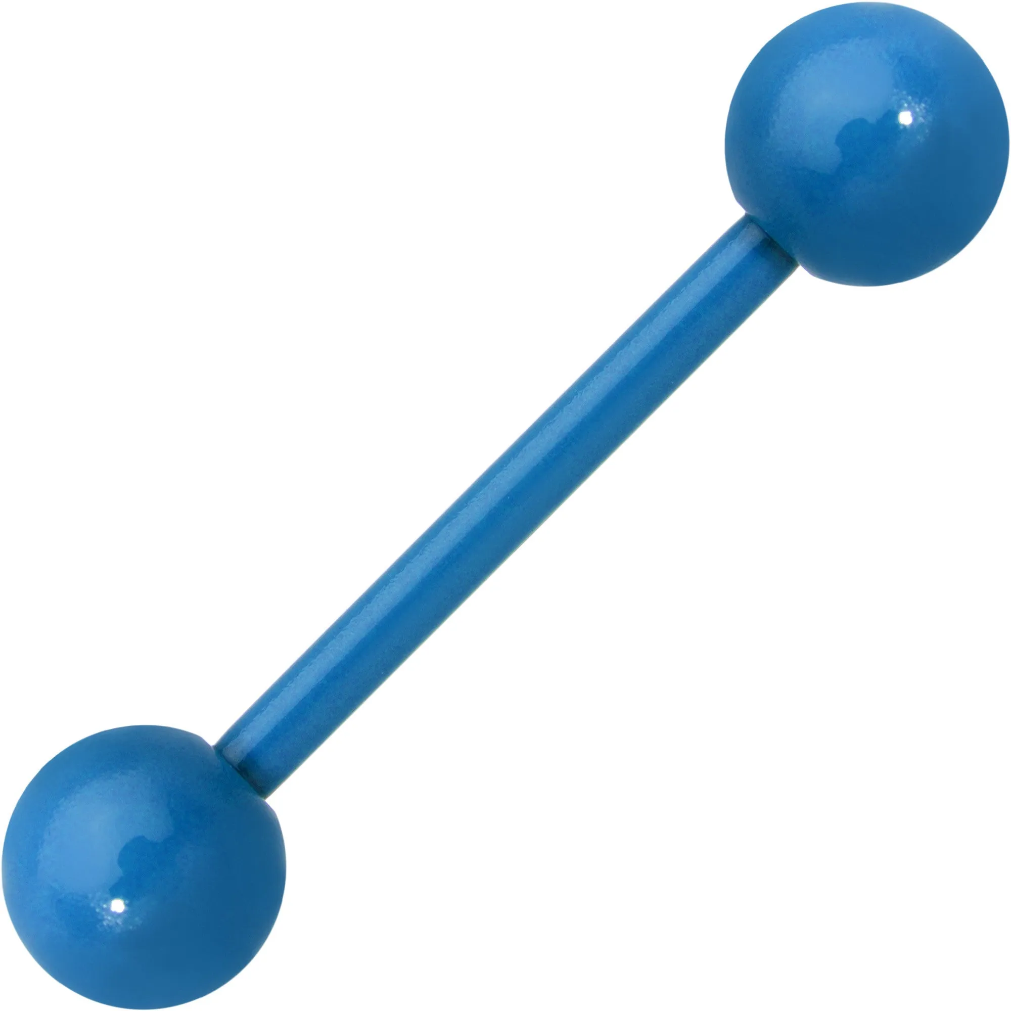 14 Gauge 5/8 Blue Acrylic Over Steel Tongue Ring