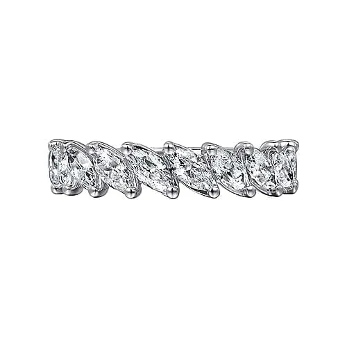 14K White Gold Marquise Diamond Anniversary Band - 1.46 ct