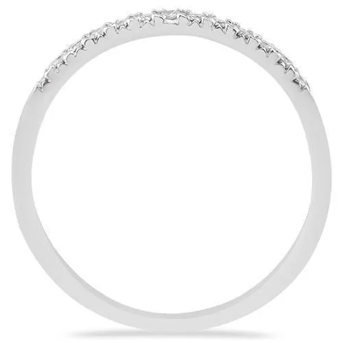 14K White Gold Single Row Diamond Band 0.21 Ctw