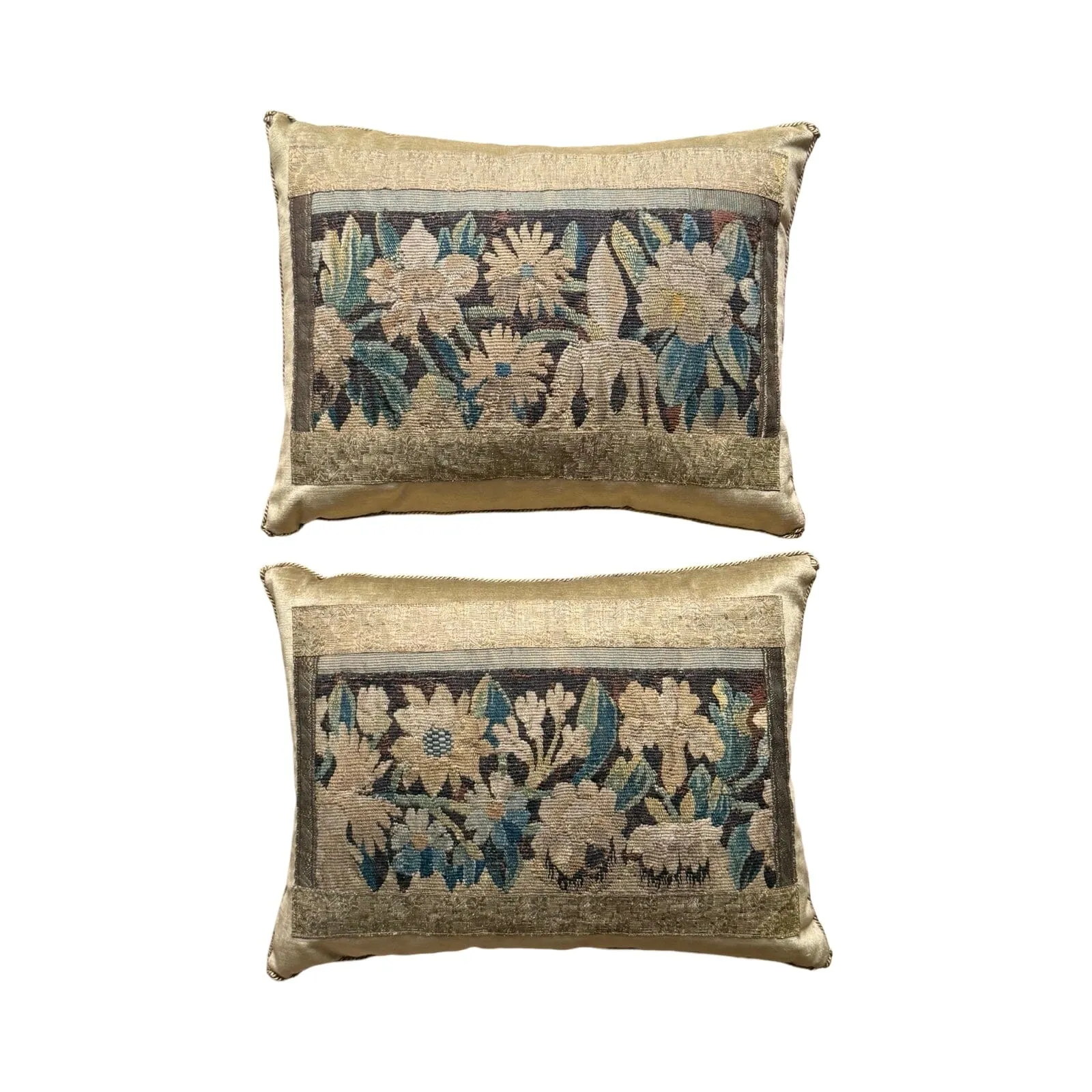 17th C. Flemish Tapestry Fragment (#T101624A&B | 15.5" x 20")