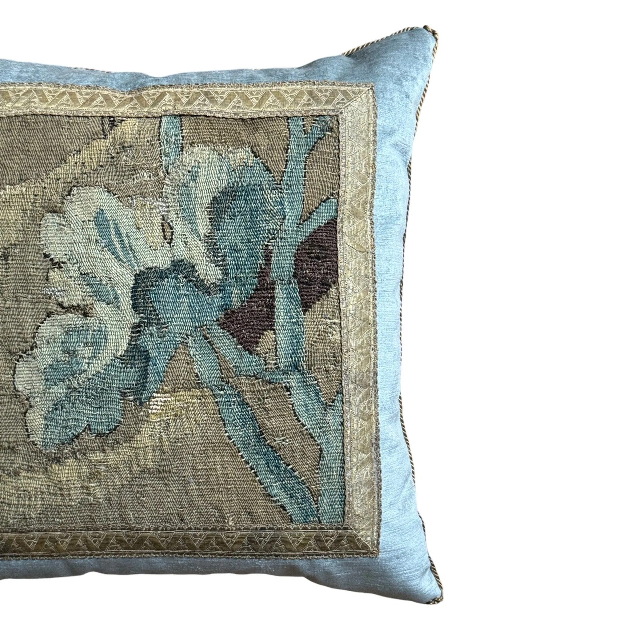 17th Century Flemish Tapestry Fragment (#T031024A | 19 x 19")