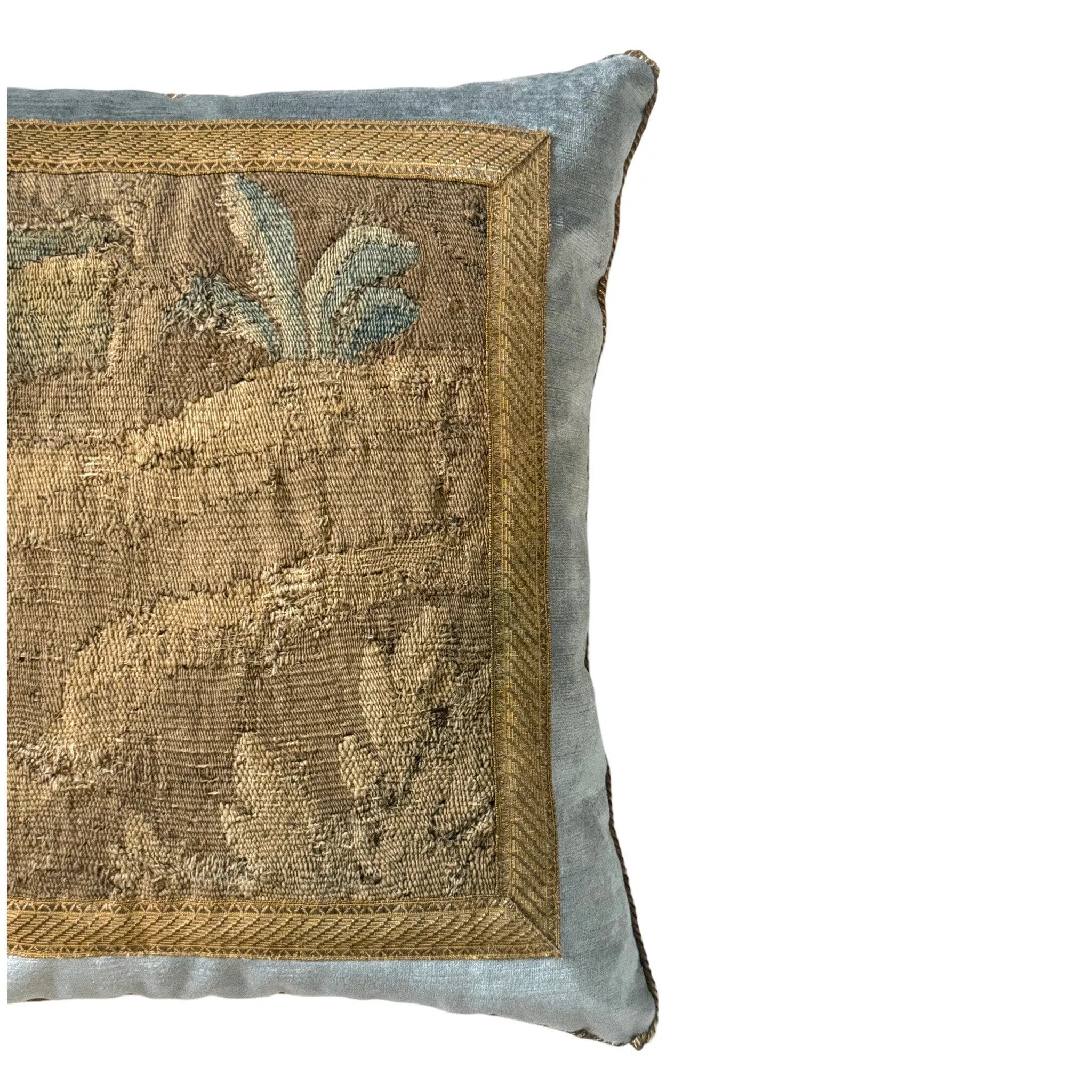 17th Century Flemish Tapestry Fragment (#T031024B | 19 x 19")