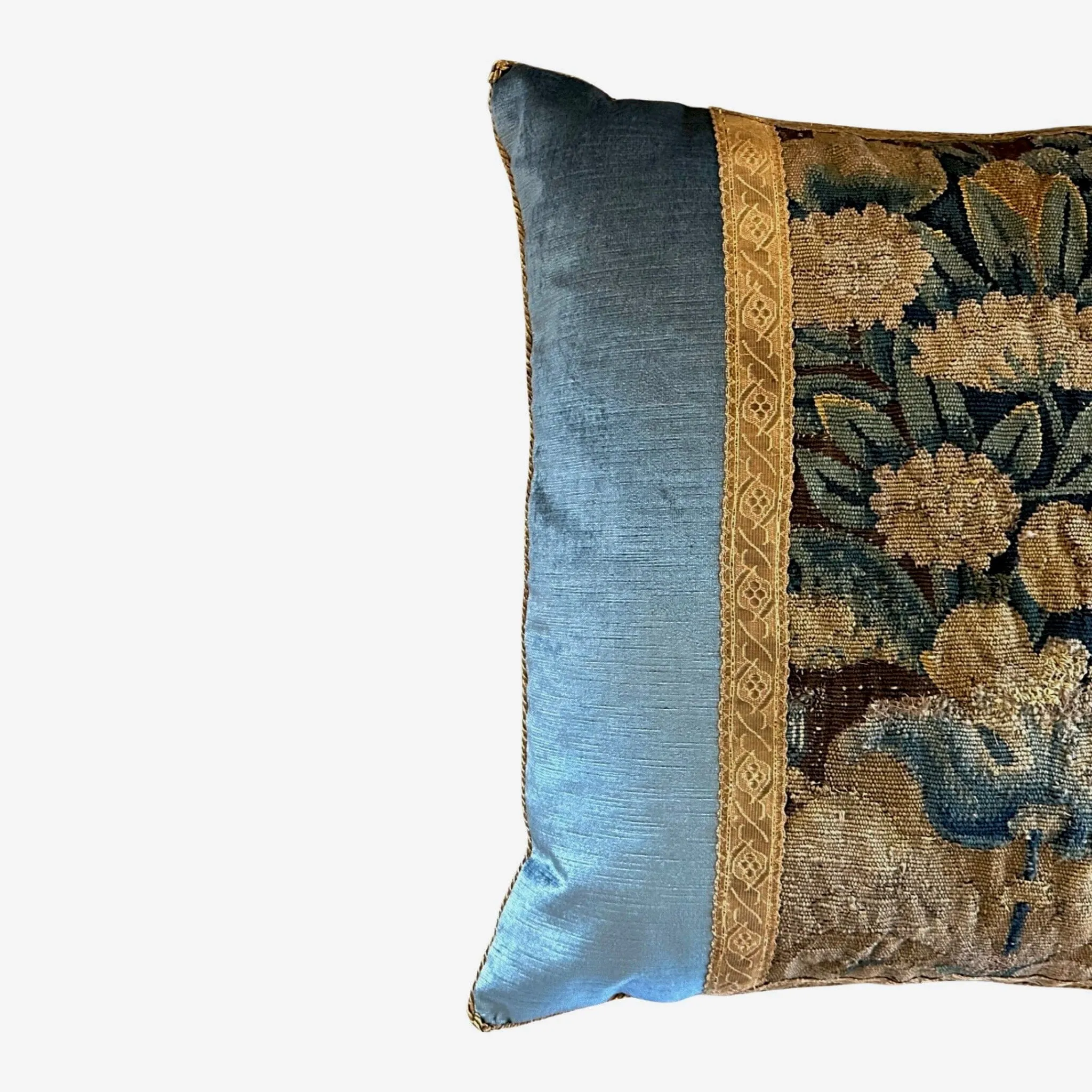 17th Century Flemish Tapestry Fragment (#T031123A&B | 22 x 22")