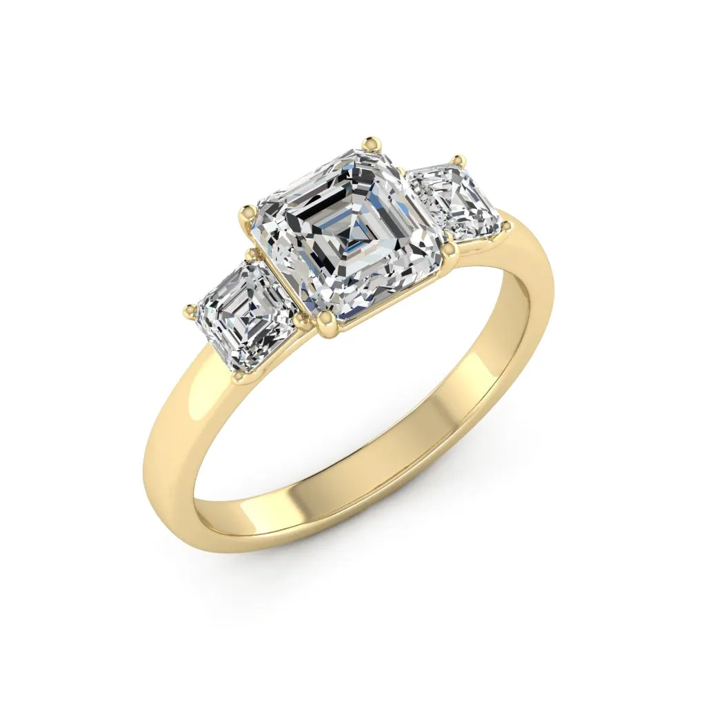 2.70 CTS DEW Asscher Cut Moissanite Ring
