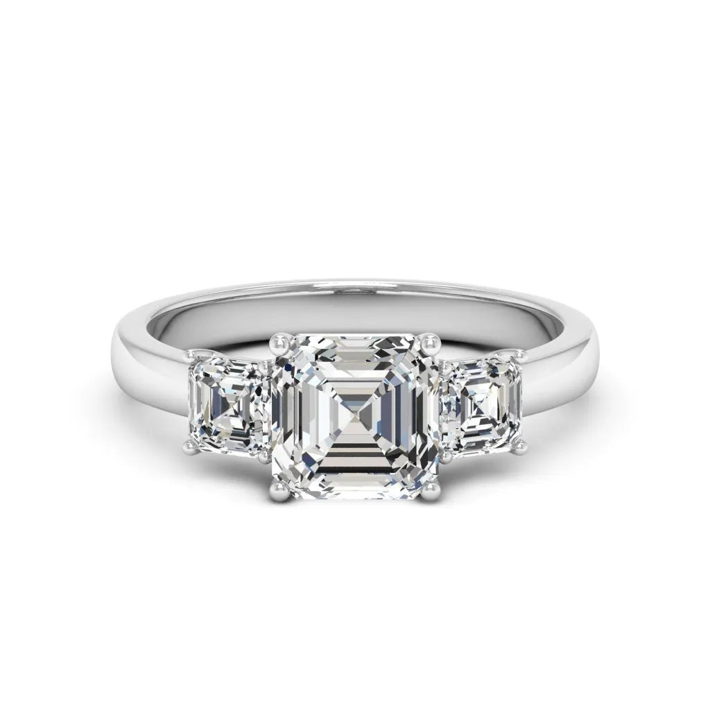 2.70 CTS DEW Asscher Cut Moissanite Ring