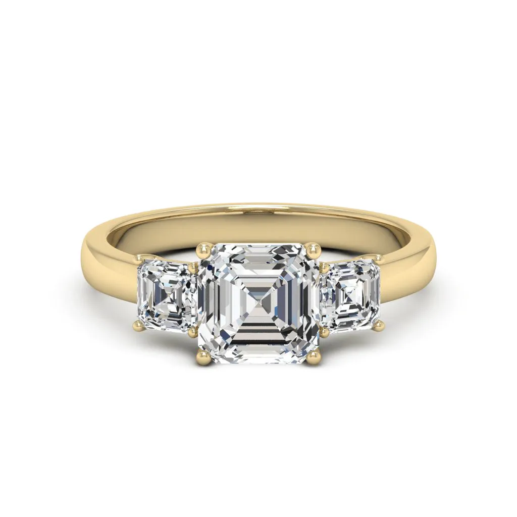 2.70 CTS DEW Asscher Cut Moissanite Ring