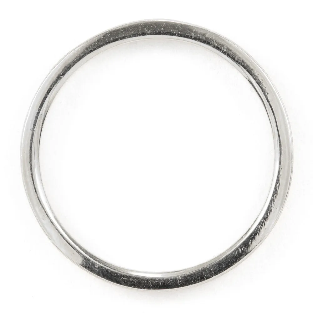 2mm Wide x 1.7 mm Thick,14k White Gold Rectangle Wedding Band, Matte