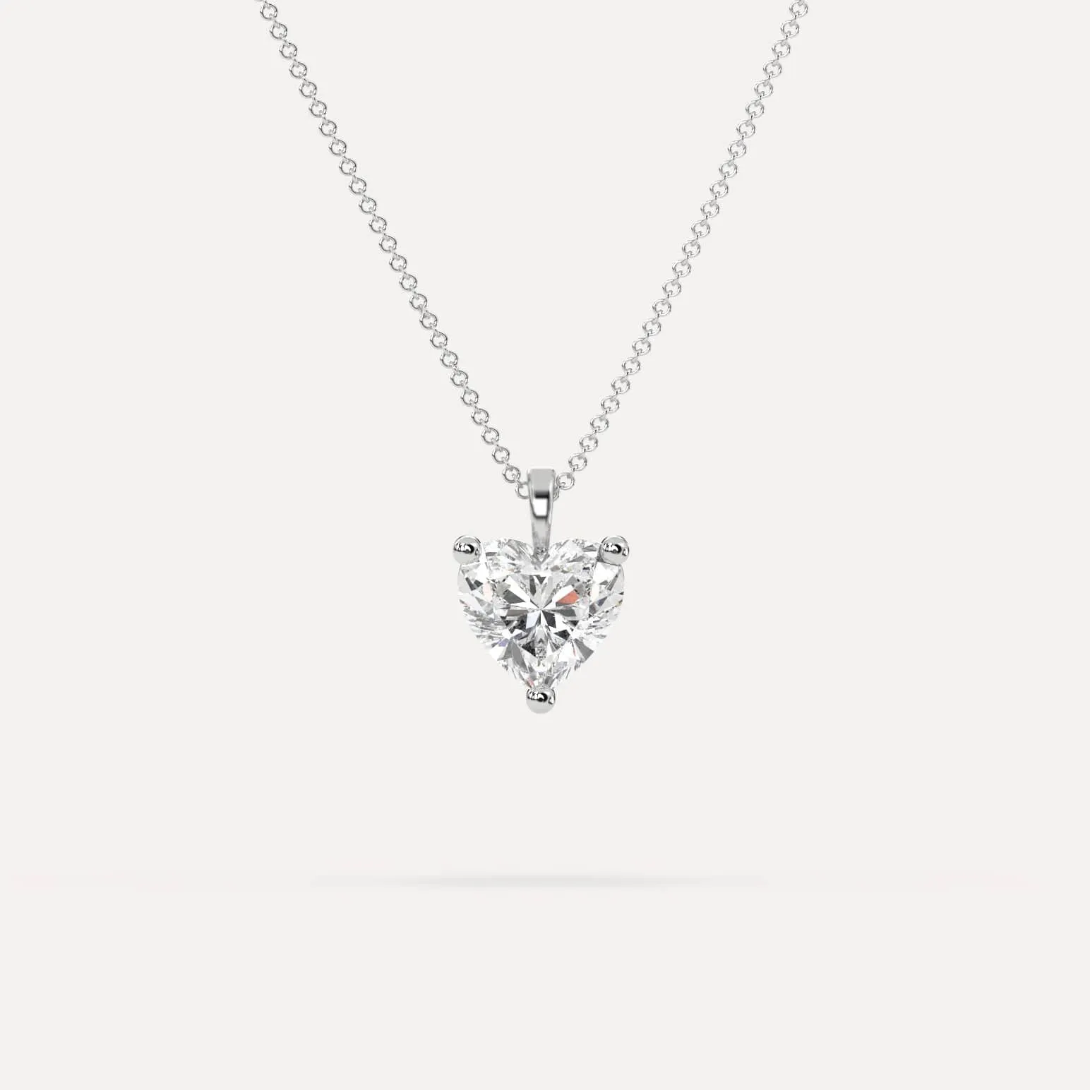3 carat Heart Diamond Pendant Necklace