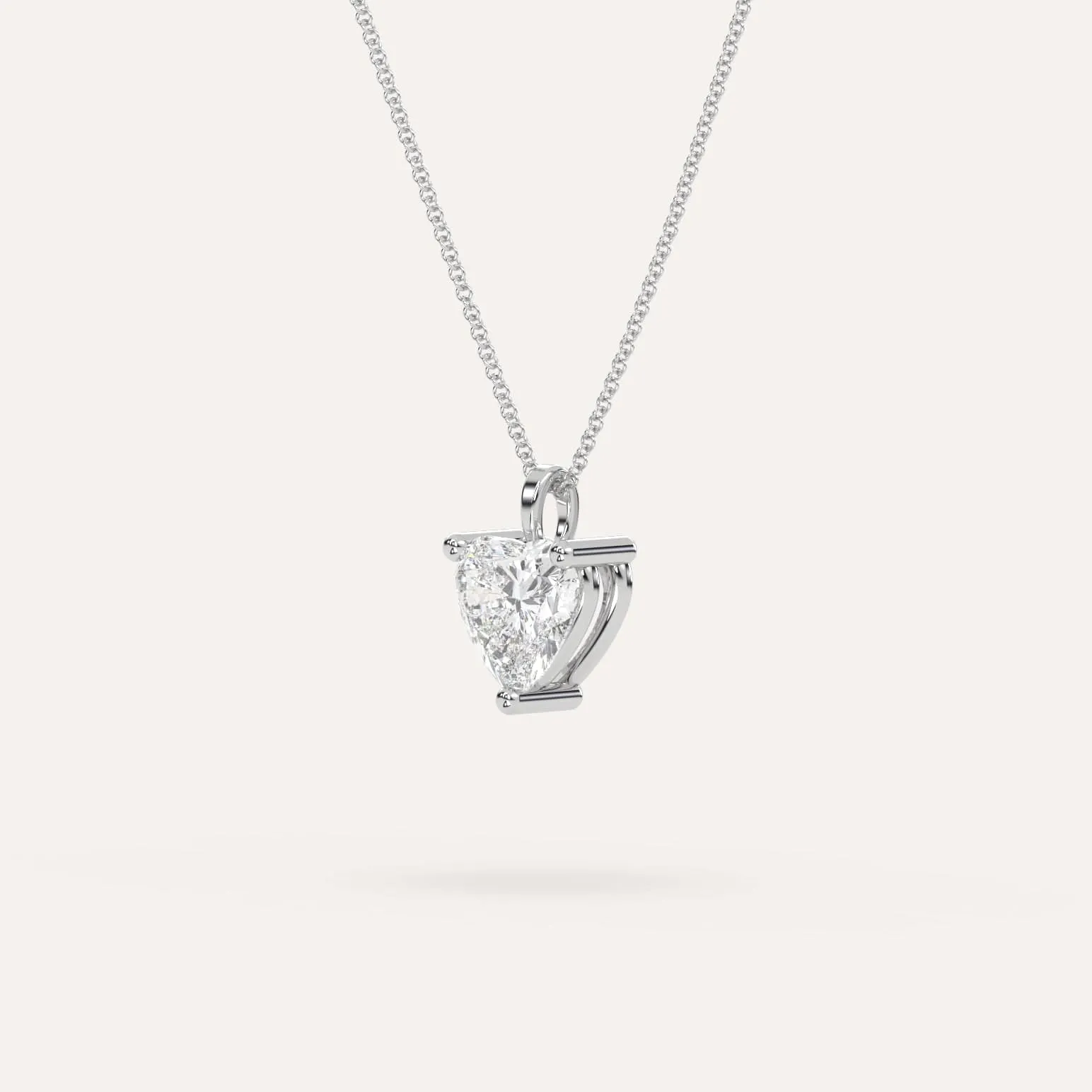3 carat Heart Diamond Pendant Necklace