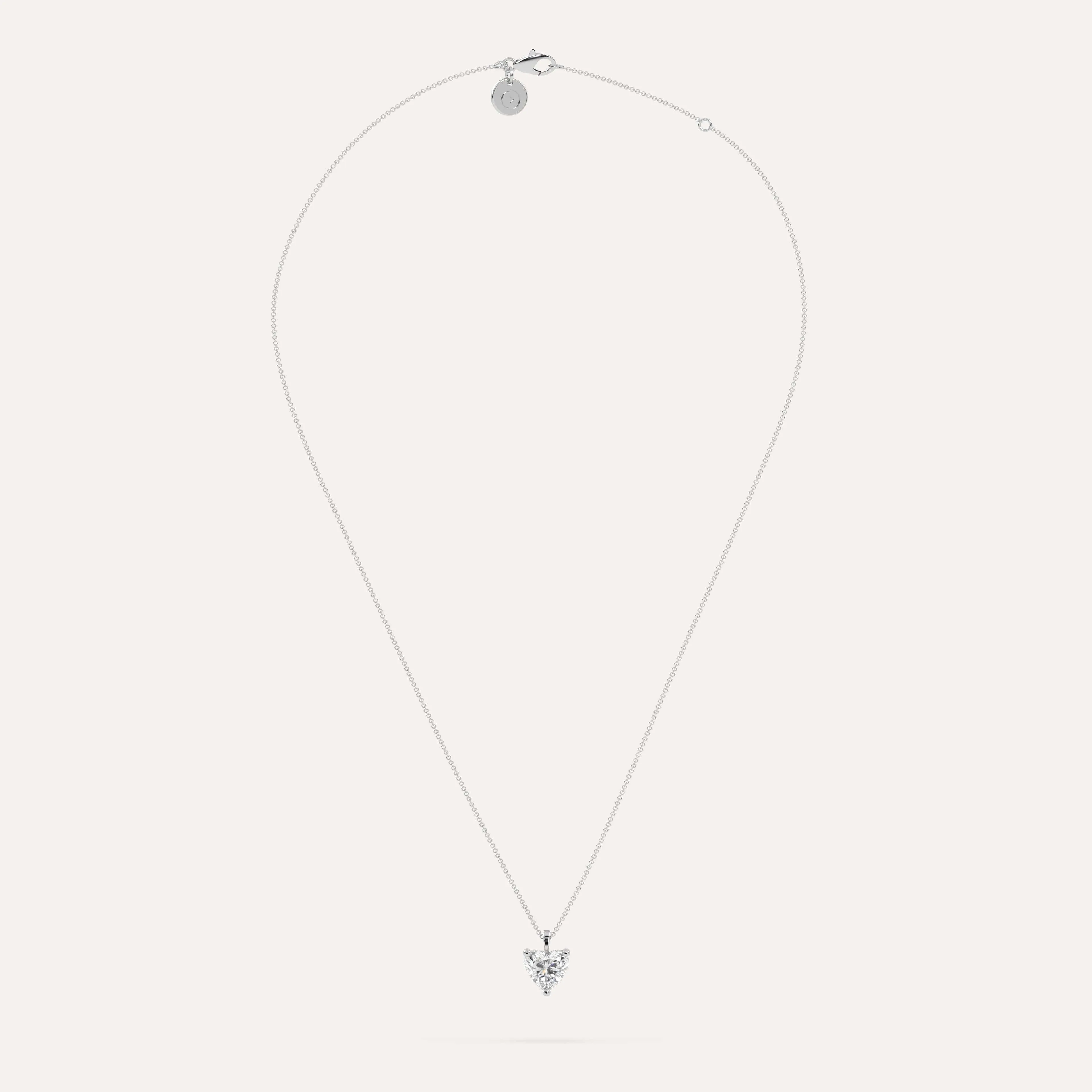 3 carat Heart Diamond Pendant Necklace
