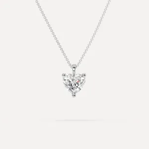 3 carat Heart Diamond Pendant Necklace