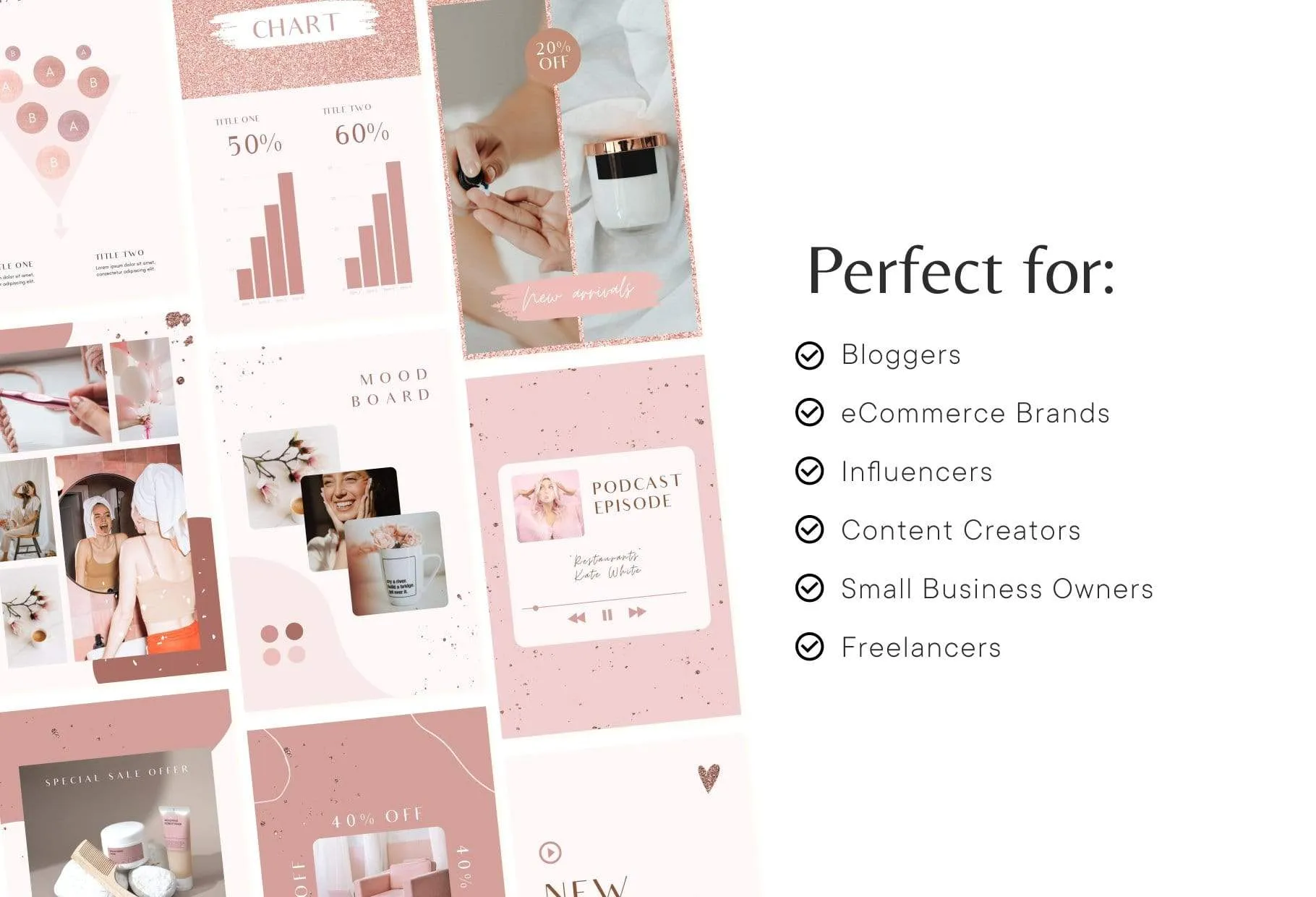 30 Pinterest Engagement Pins Editable Canva Templates Rose Gold Pack 02