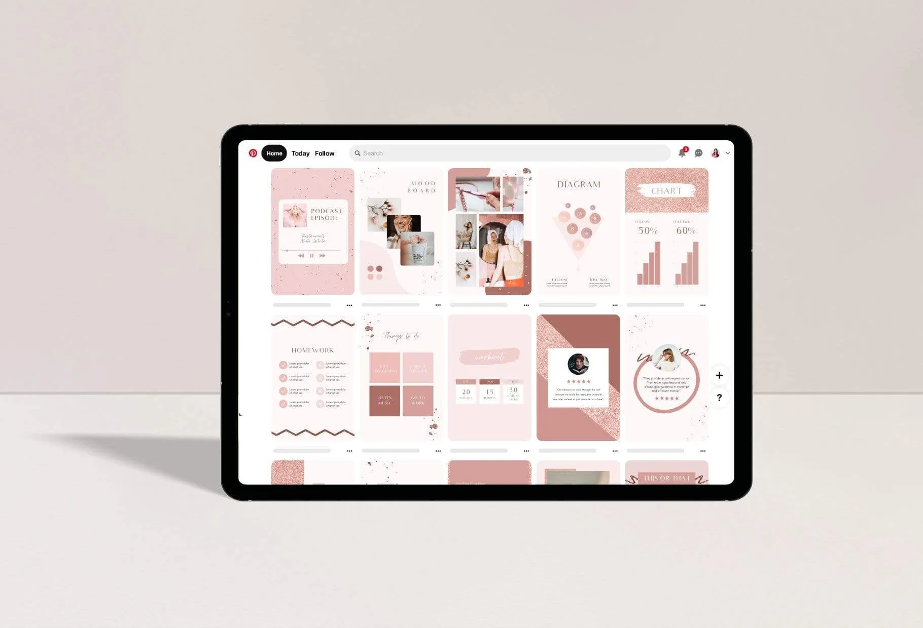 30 Pinterest Engagement Pins Editable Canva Templates Rose Gold Pack 02
