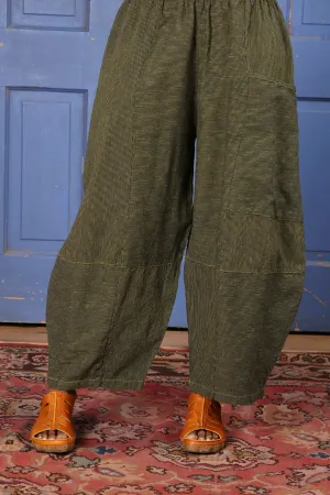 3289 Striped Four Square Pant Citron/Indigo Stripe - Unprinted