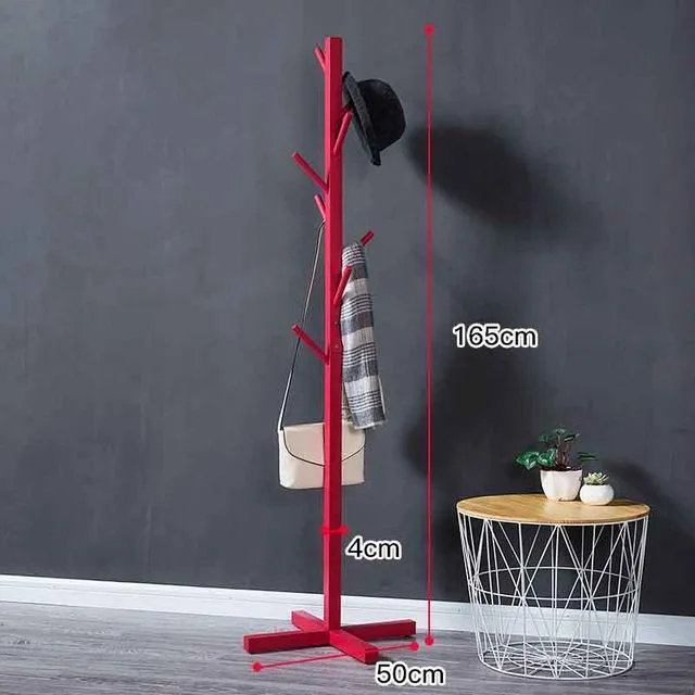 8 Hooks Solid wood simple fall coat racks simple clothes hanger fashion clothes rack living room accommodating bedroom hangers