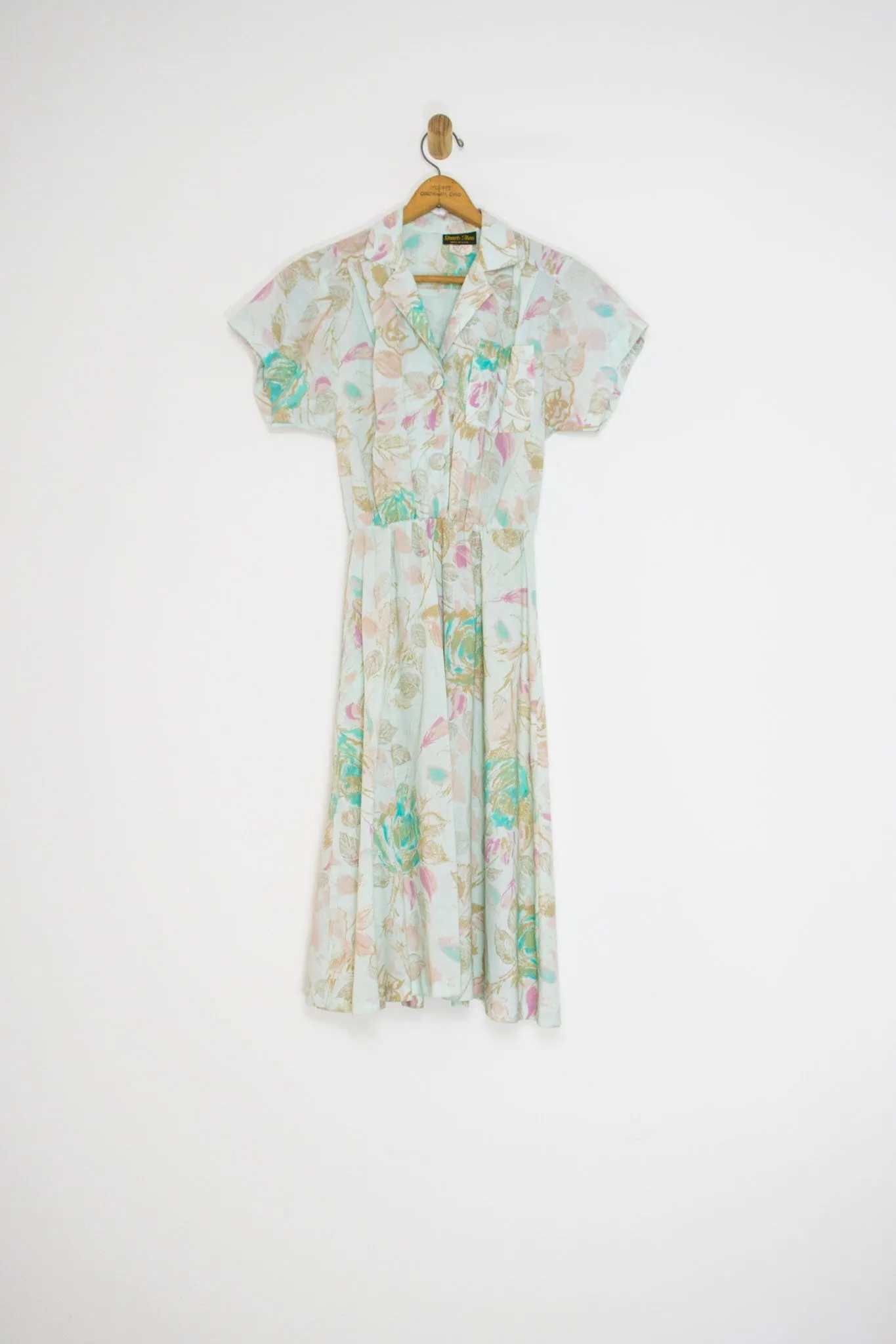 80's PASTEL SHIRTDRESS / MEDIUM