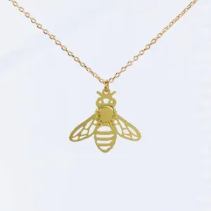 A Tea Leaf - Necklace - Honeybee (Gold) #ATL-N-252