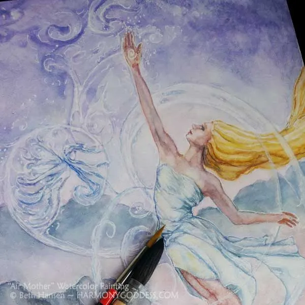 Air Mother Goddess Art Print