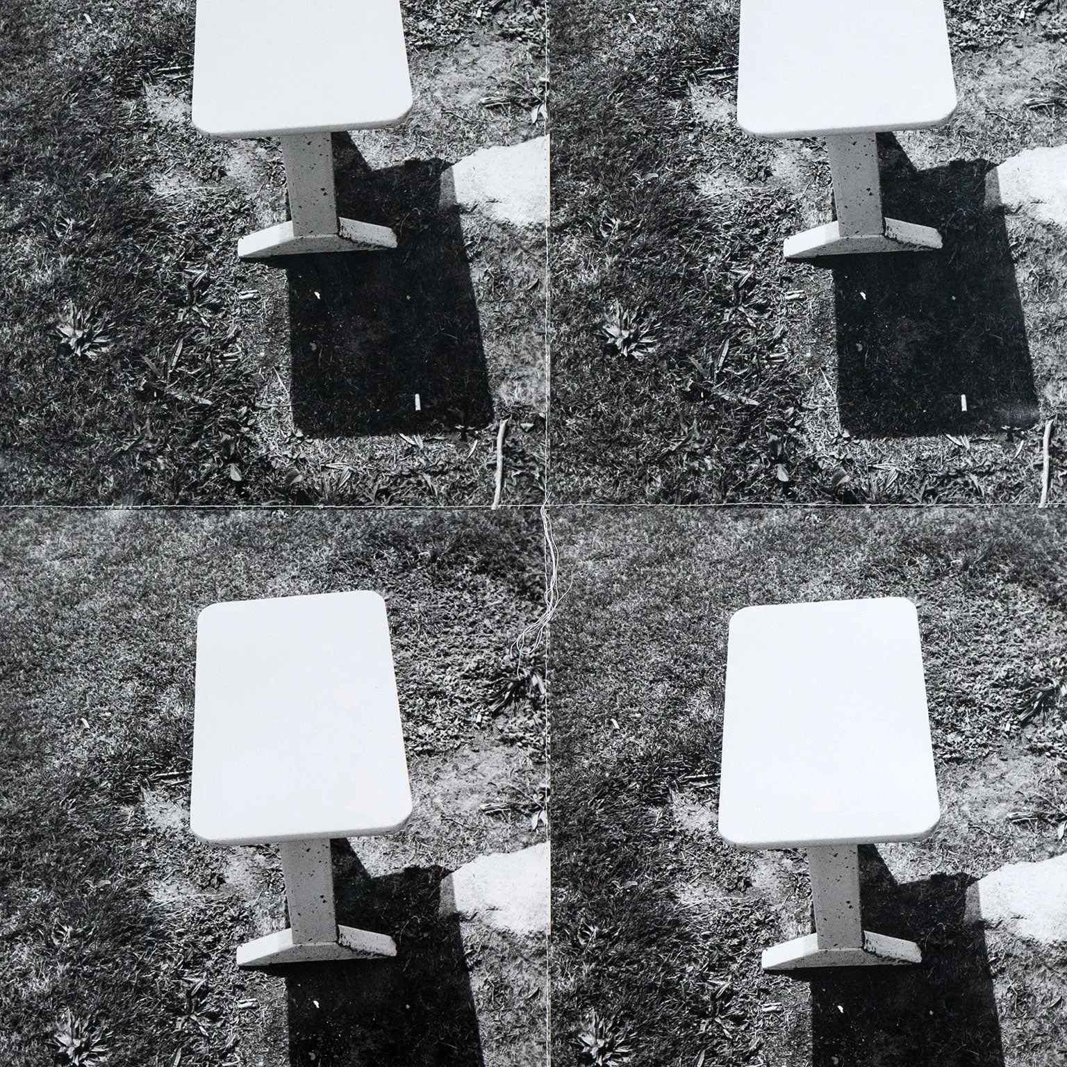 ANDY WARHOL "OUTDOOR BENCH" GELATIN SILVER PRINT, 1976-86