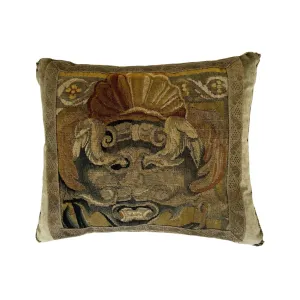 Antique Flemish Tapestry Fragment (#T041324B | 17 x 20”)