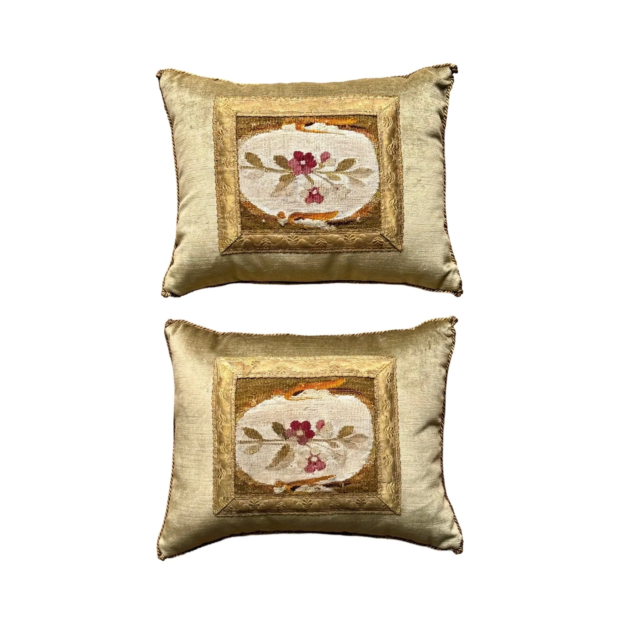 Antique French Tapestry Fragment (#T070824A&B | 11 x 14")
