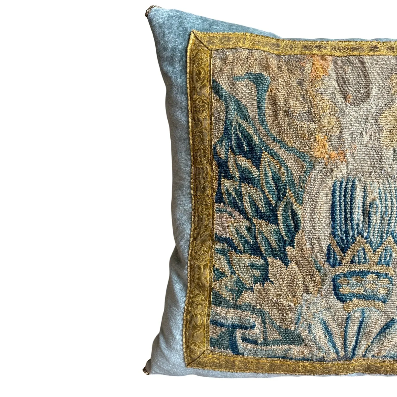 Antique Tapestry Fragment (#T092924A | 20 1/2 x 20 1/2")
