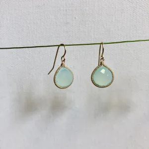 Aqua Chalcedony Earrings