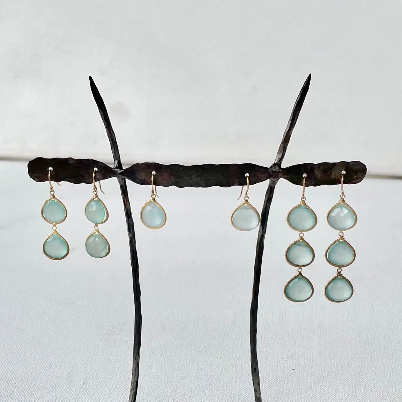 Aqua Chalcedony Earrings