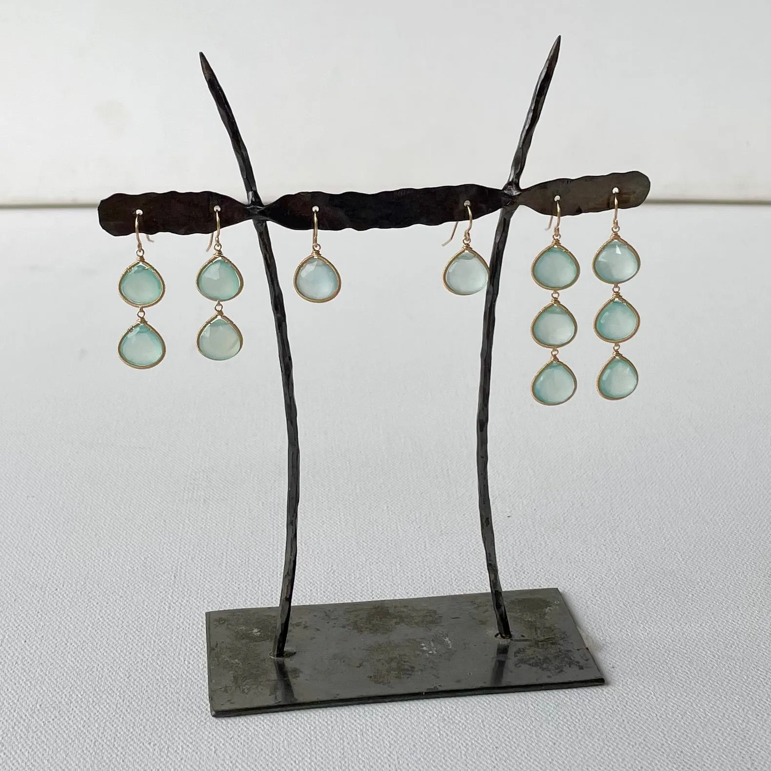 Aqua Chalcedony Earrings