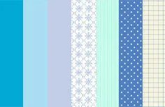 a|s cardstock - winter blues mini paper pack