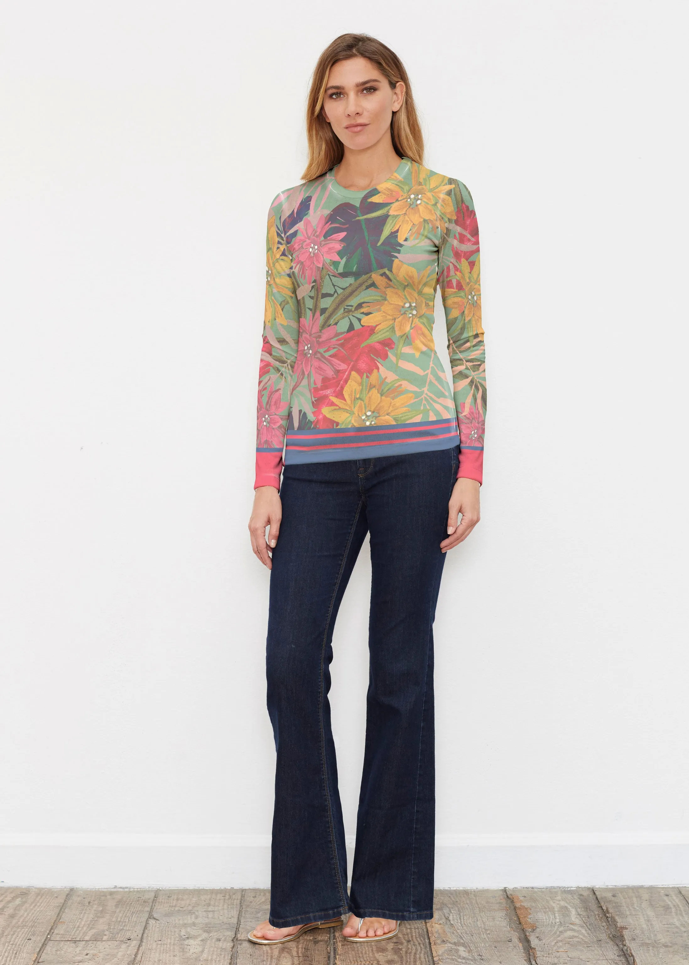 Autumn Stripe (17196) ~ Butterknit Long Sleeve Crew Top