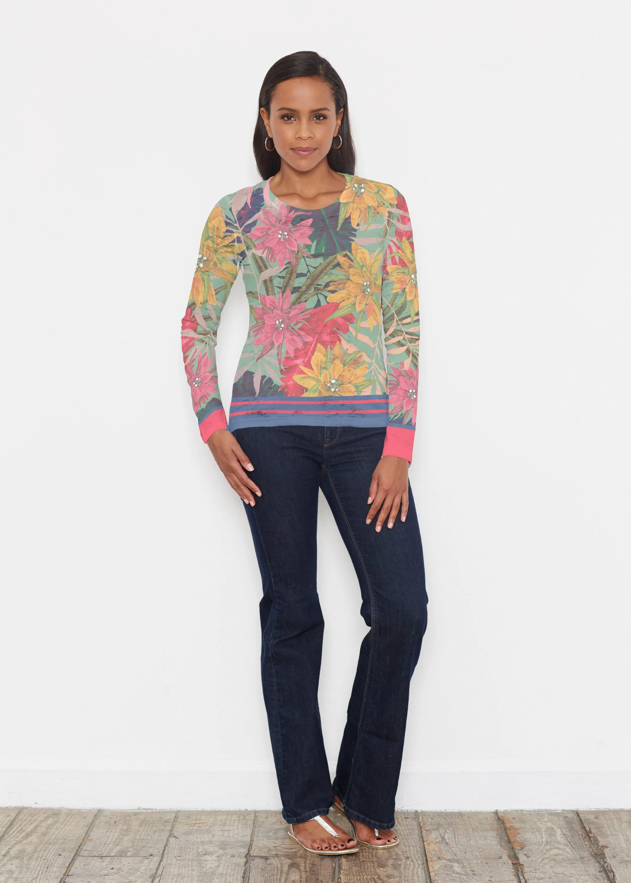 Autumn Stripe (17196) ~ Signature Long Sleeve Crew Shirt