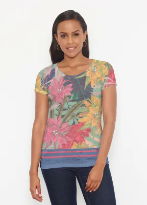 Autumn Stripe (17196) ~ Signature Short Sleeve Scoop Shirt