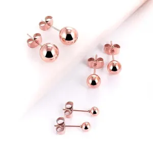 Ball Stud Earrings for Women Simple Sterling Silver Jewelry