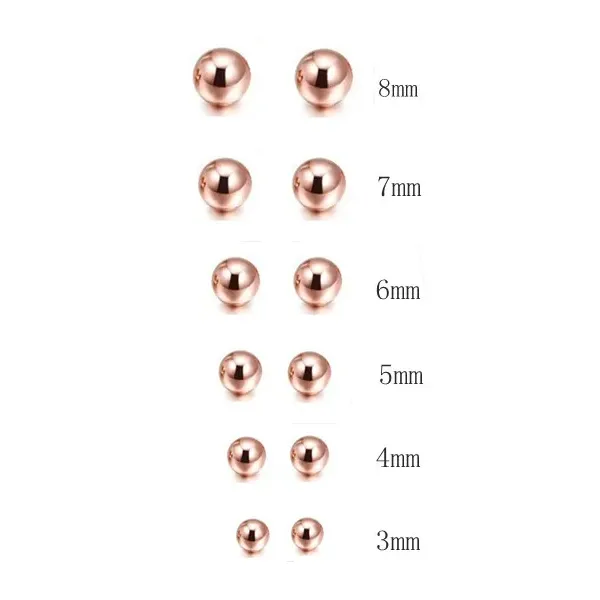 Ball Stud Earrings for Women Simple Sterling Silver Jewelry