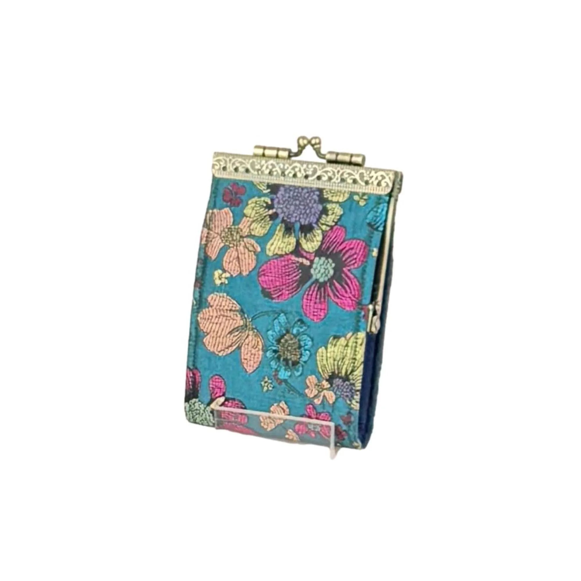 Bamboo Leaves Brocade Card Holder with RFID Protection