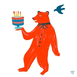 BEAR (SQUARE FORMAT) LIMITED EDITION FINE ART GICLEE PRINT