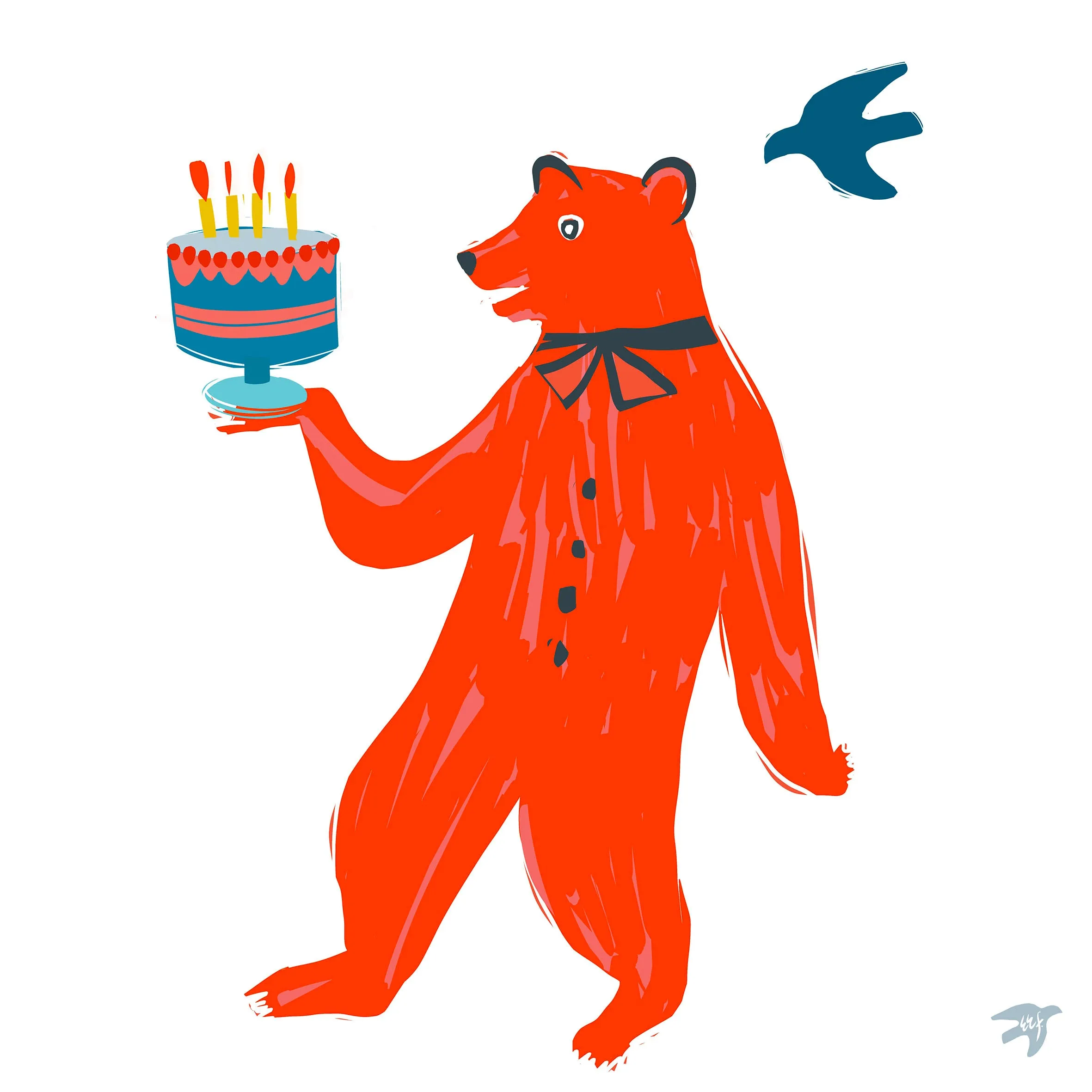 BEAR (SQUARE FORMAT) LIMITED EDITION FINE ART GICLEE PRINT